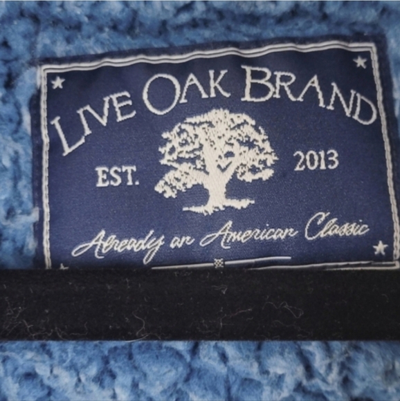 LIVE OAK BRAND Fleece Sherpa Blue Pullover Size Large - Picture 3 of 5